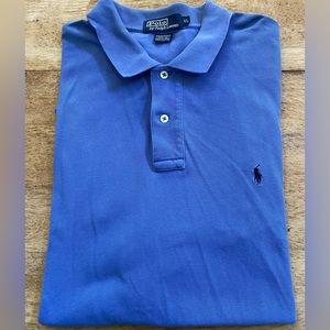 Polo by‎ Ralph Lauren Men’s XL Periwinkle Blue Cotton Pique Knit Polo